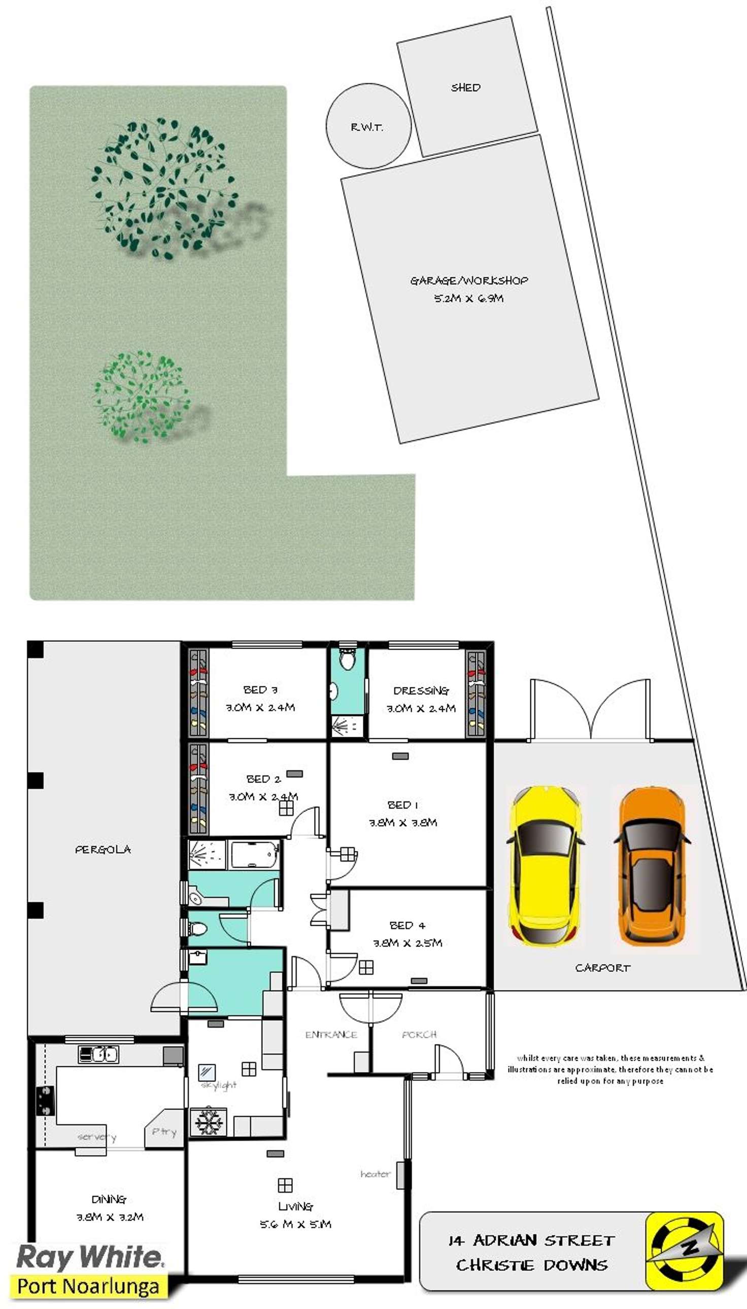 Floorplan of Homely house listing, 14 Adrian Street, Christie Downs SA 5164
