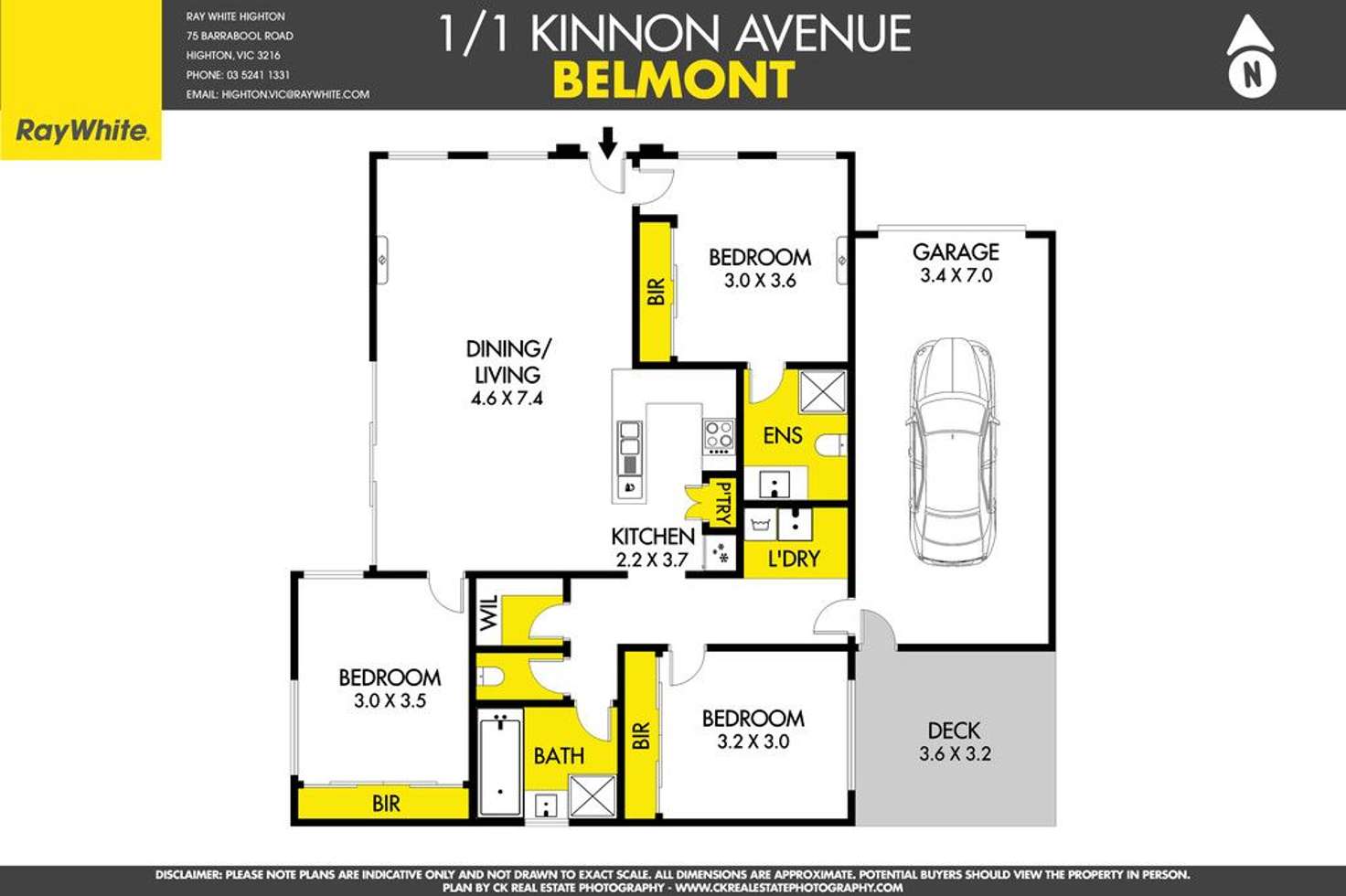 Floorplan of Homely unit listing, 1/1 Kinnon Avenue, Belmont VIC 3216