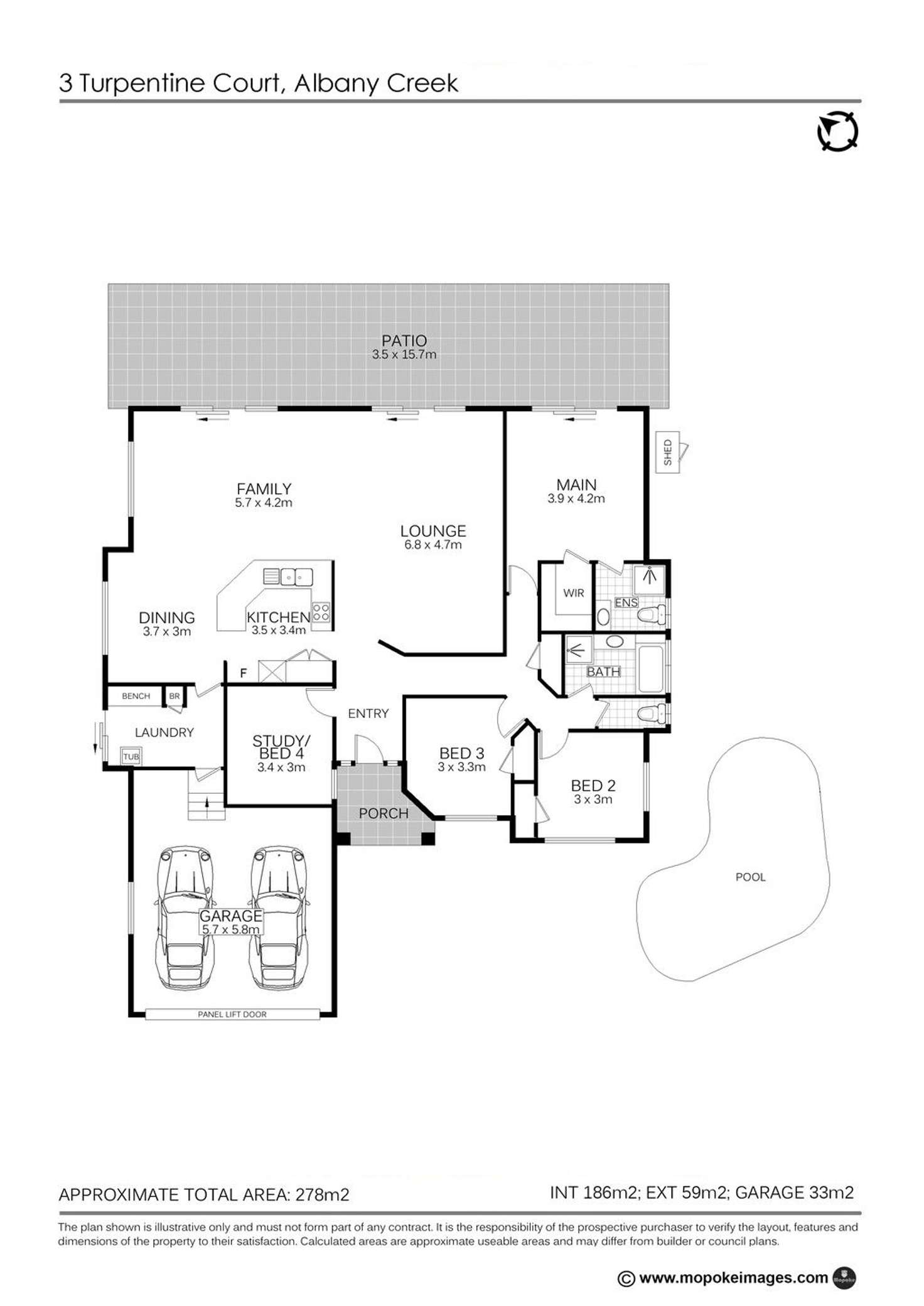 Floorplan of Homely house listing, 3 Turpentine Court, Albany Creek QLD 4035