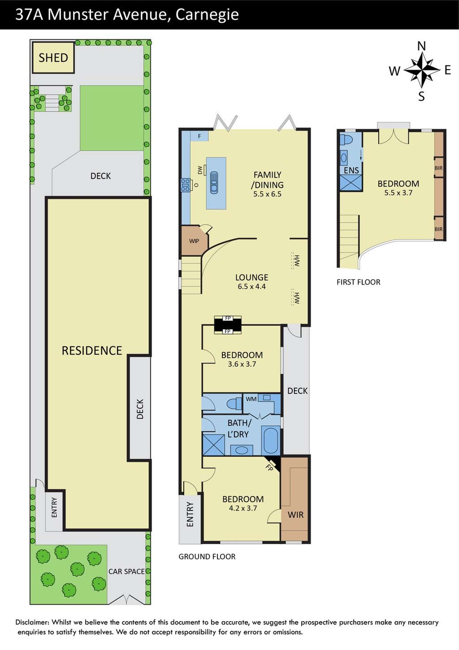 Floorplan of Homely house listing, 37A Munster Avenue, Carnegie VIC 3163