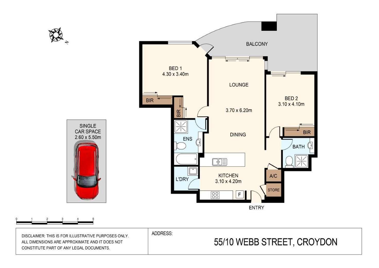 Floorplan of Homely apartment listing, 55/10 Webb Street, Croydon NSW 2132