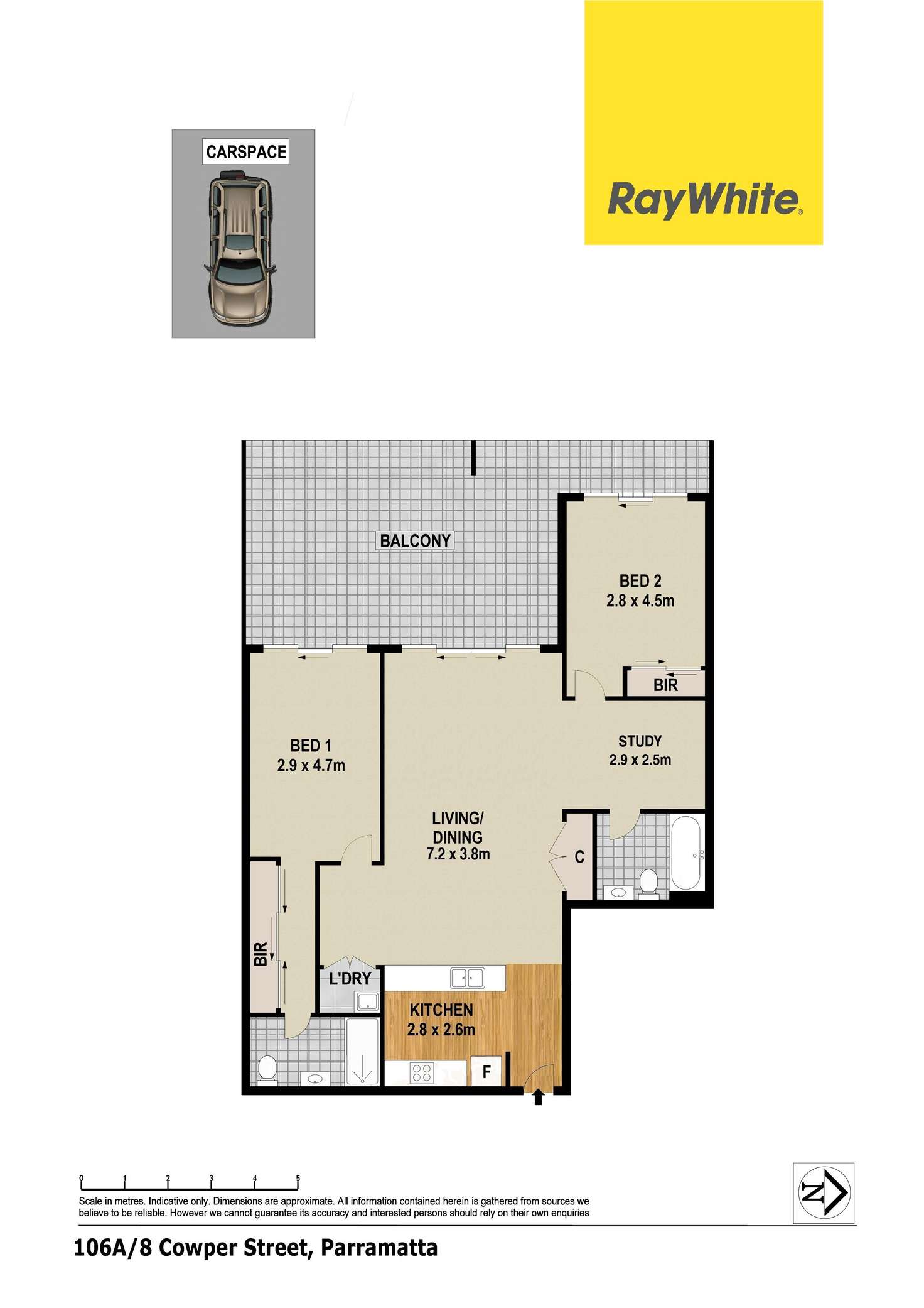 Floorplan of Homely apartment listing, 106A/8 Cowper Street, Parramatta NSW 2150