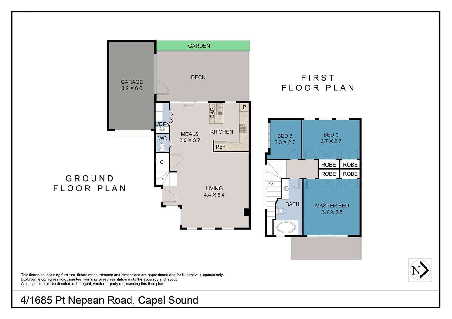Floorplan of Homely townhouse listing, 4/1685 Point Nepean Road, Capel Sound VIC 3940