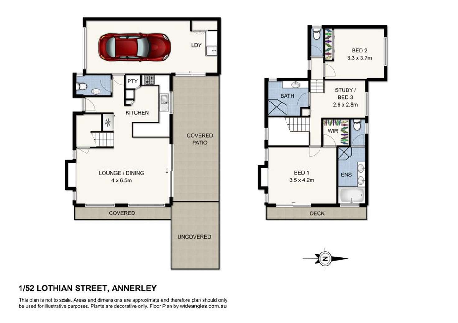 Floorplan of Homely townhouse listing, 1/52 Lothian Street, Annerley QLD 4103