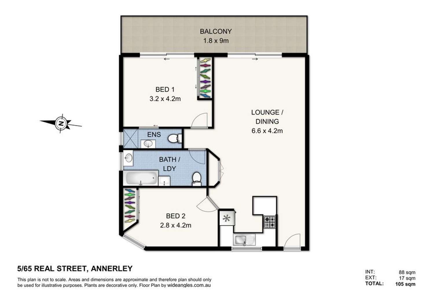 Floorplan of Homely unit listing, 5/65 Real Street, Annerley QLD 4103