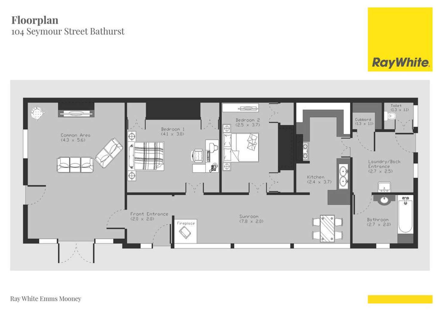 Floorplan of Homely house listing, 104 Seymour Street, Bathurst NSW 2795