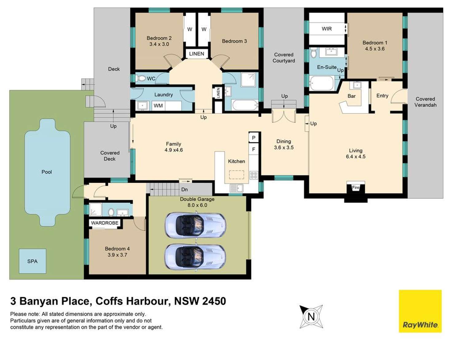 Floorplan of Homely house listing, 3 Banyan Place, Coffs Harbour NSW 2450