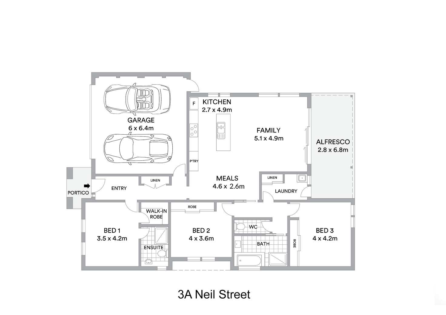 Floorplan of Homely house listing, 3A Neil Street, Belmont VIC 3216