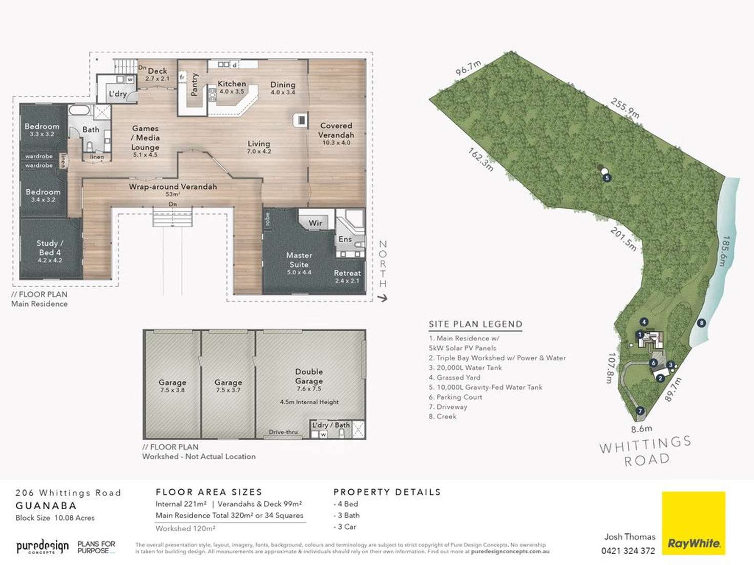 Floorplan of Homely acreageSemiRural listing, 206 Whittings Road, Guanaba QLD 4210