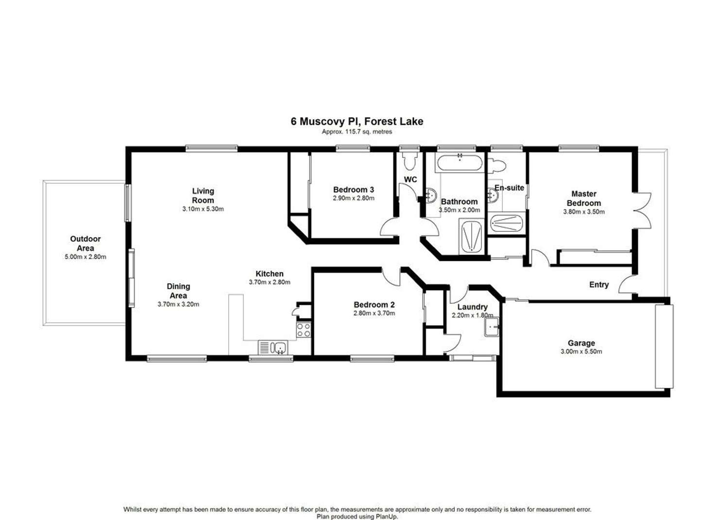 Floorplan of Homely house listing, 6 Muscovy Place, Forest Lake QLD 4078