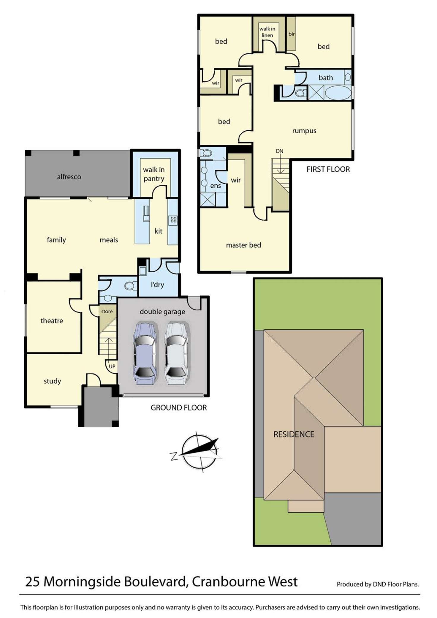 Floorplan of Homely house listing, 25 Morningside Boulevard, Cranbourne West VIC 3977