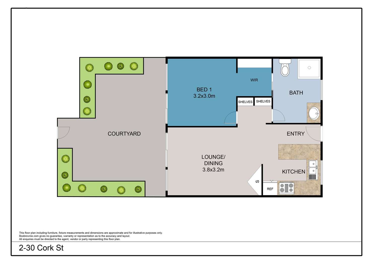 Floorplan of Homely unit listing, 2/30 Cork Street, Yeronga QLD 4104
