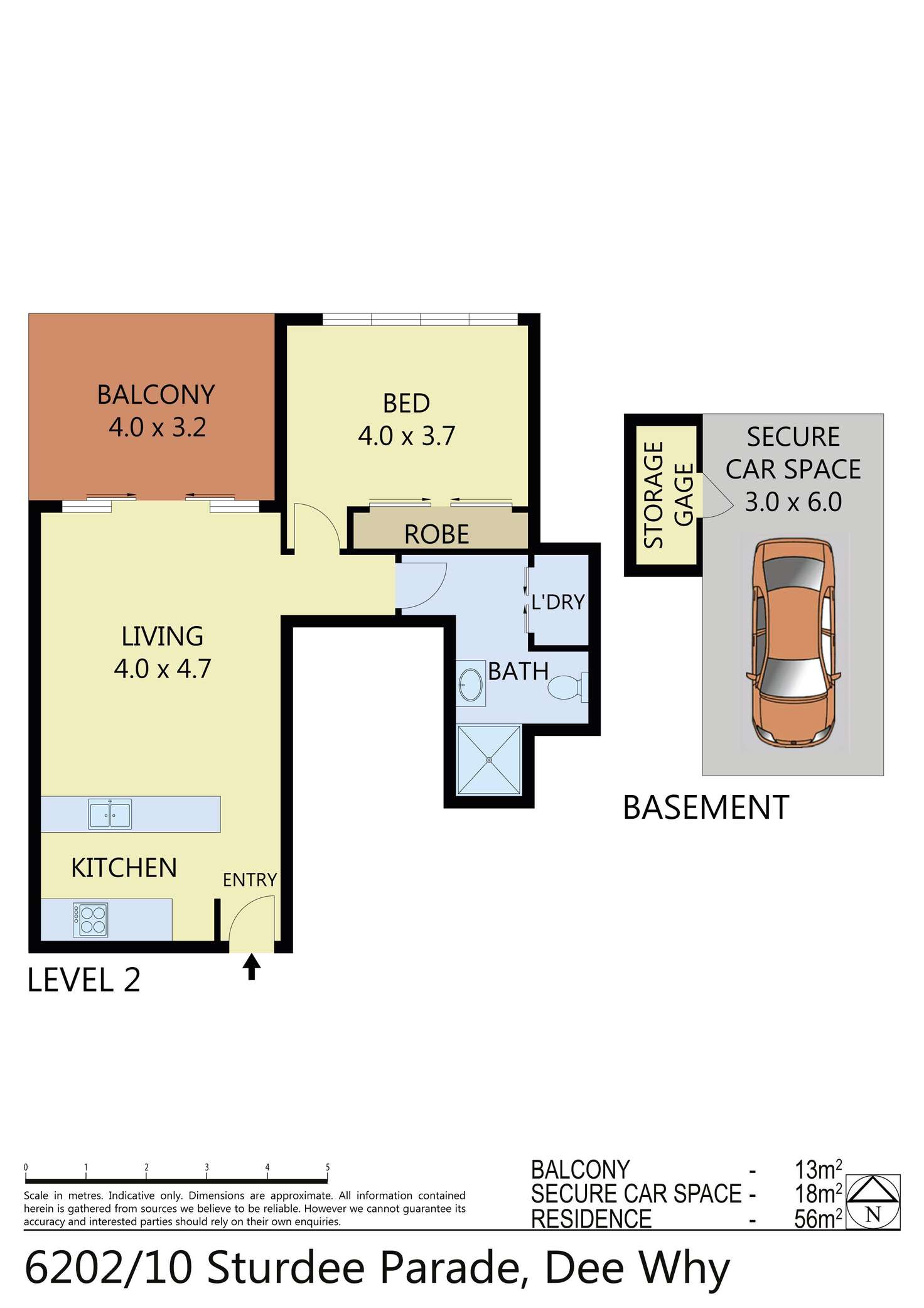 Floorplan of Homely apartment listing, 6202/10 Sturdee Parade, Dee Why NSW 2099