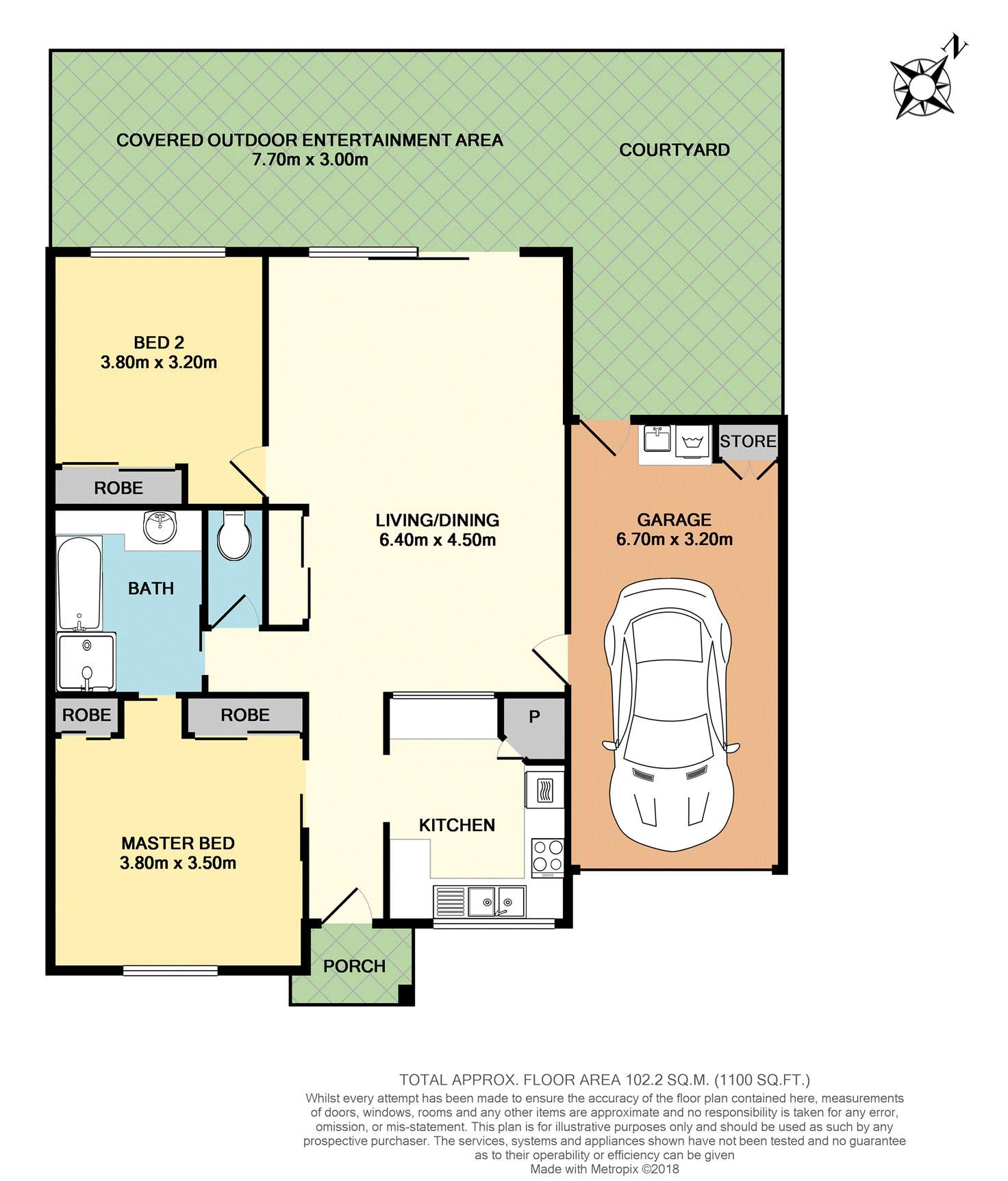 Floorplan of Homely villa listing, 32/7 Coolgarra Avenue, Bongaree QLD 4507