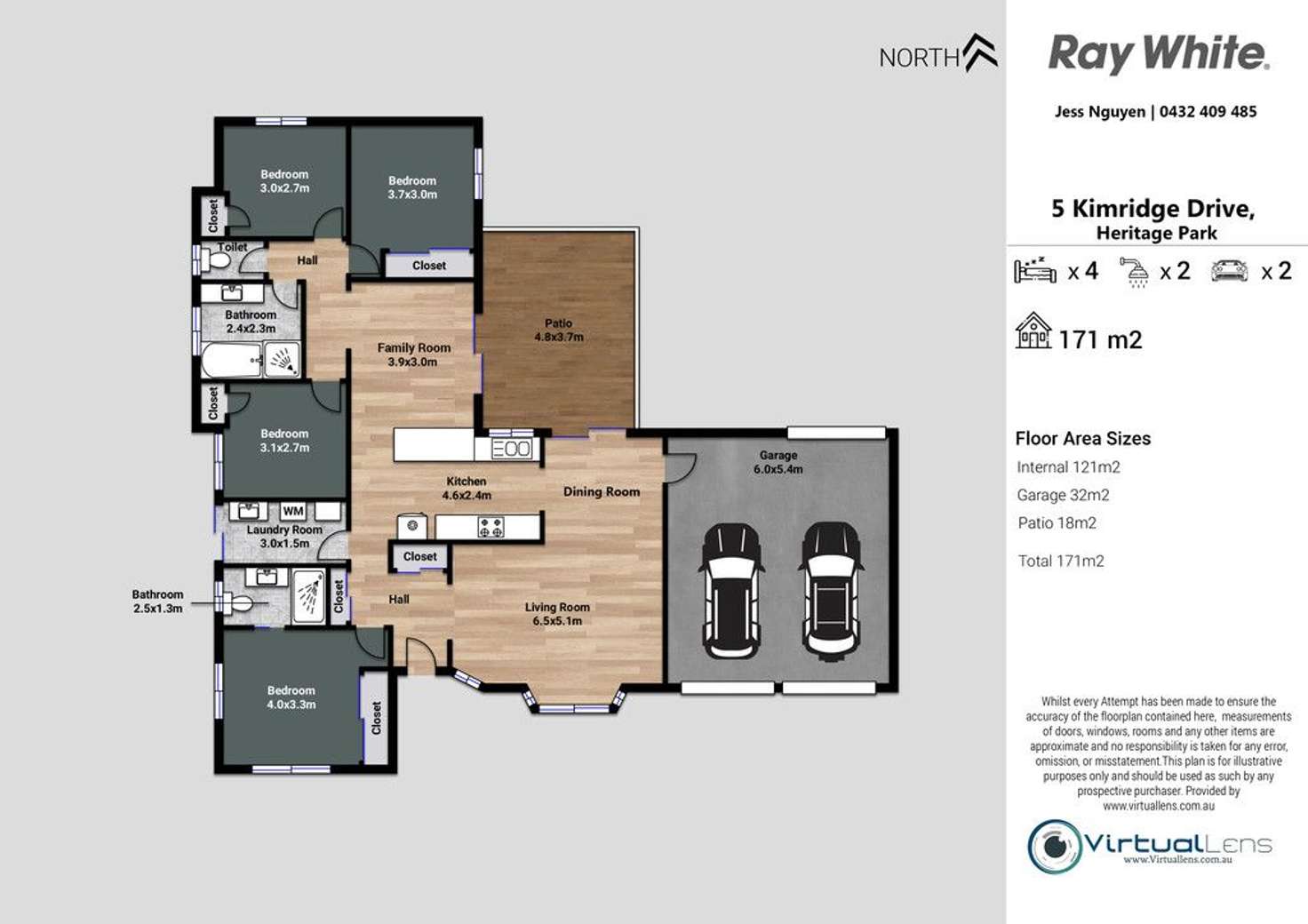 Floorplan of Homely house listing, 5 Kimridge Drive, Heritage Park QLD 4118