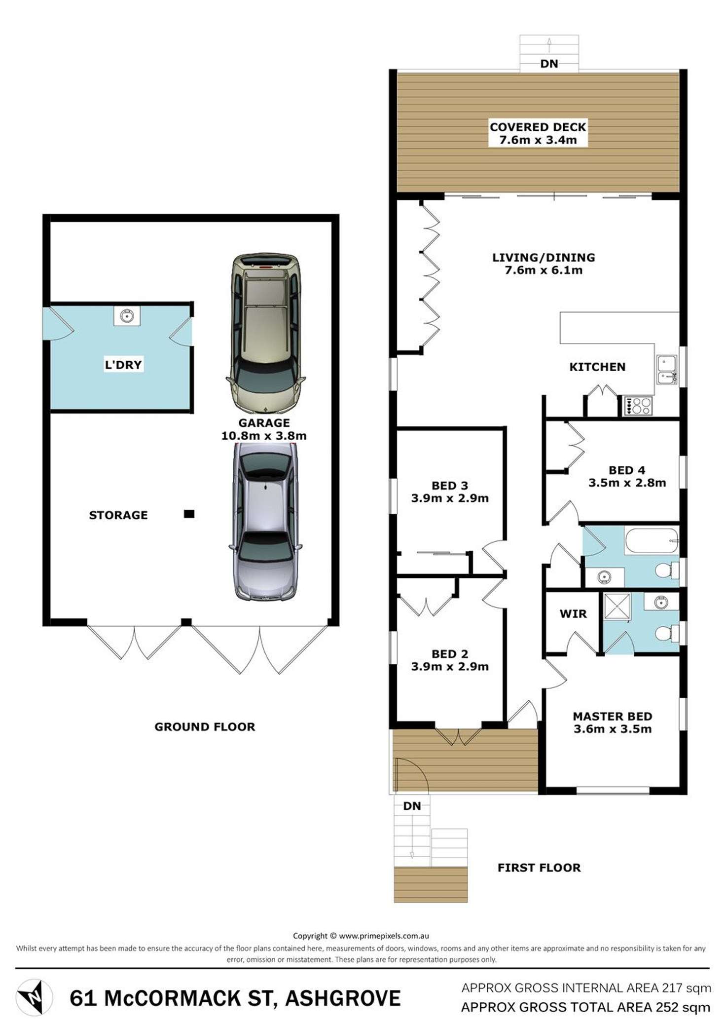 Floorplan of Homely house listing, 61 McCormack Avenue, Ashgrove QLD 4060