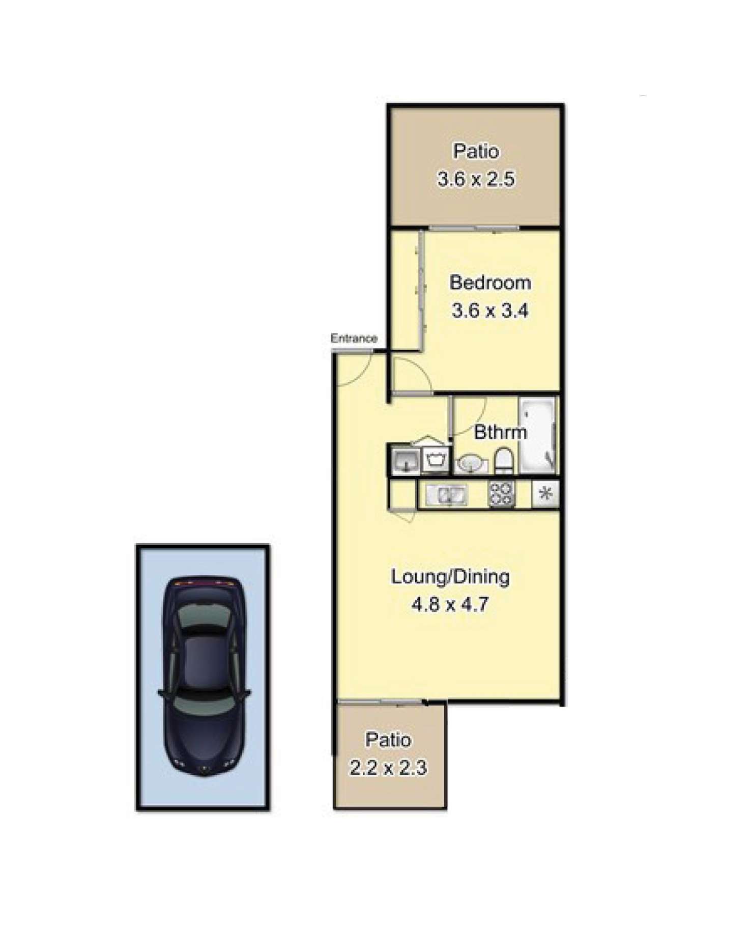 Floorplan of Homely apartment listing, 4/27 Birley Street, Spring Hill QLD 4000