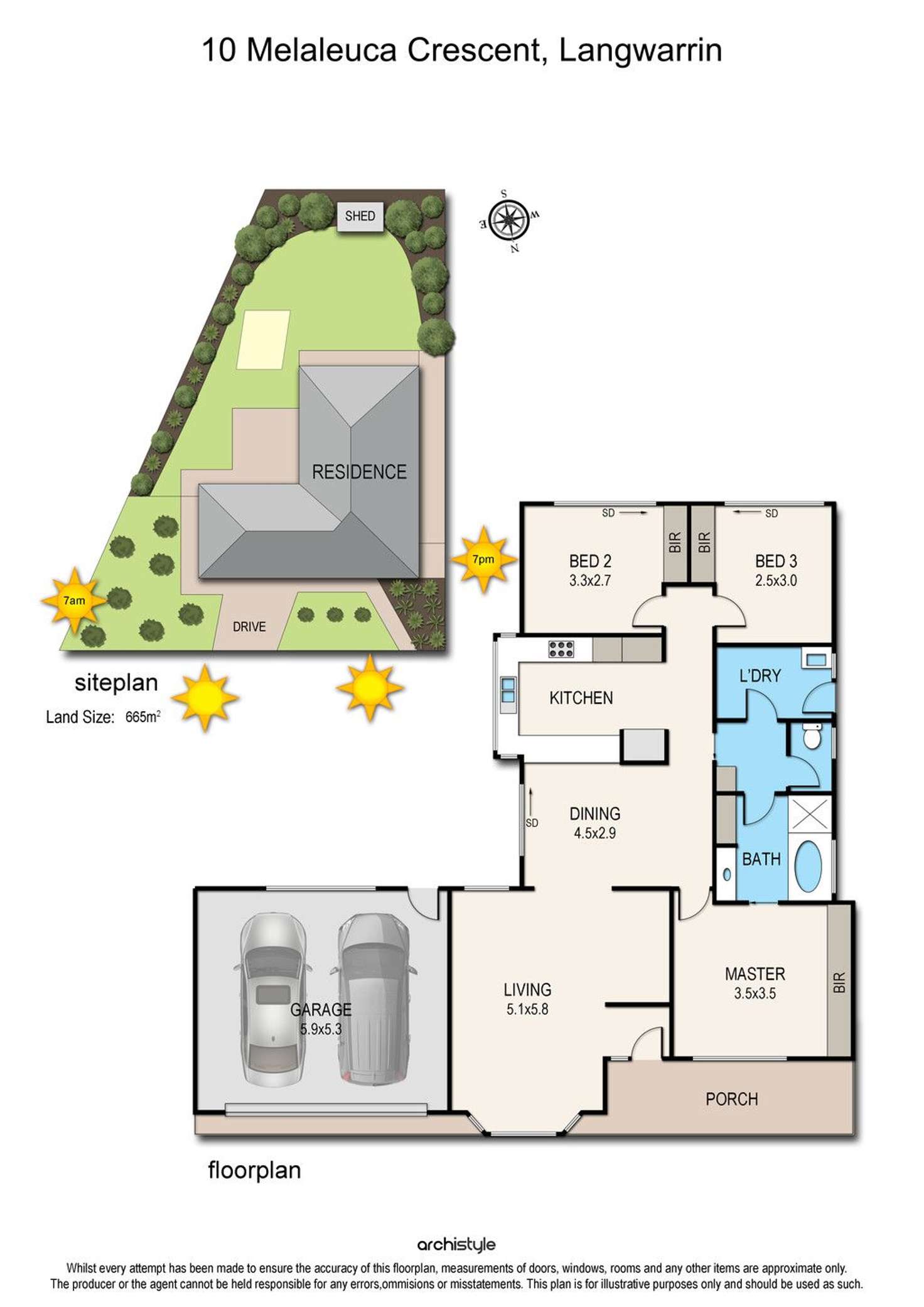 Floorplan of Homely house listing, 10 Melaleuca Crescent, Langwarrin VIC 3910