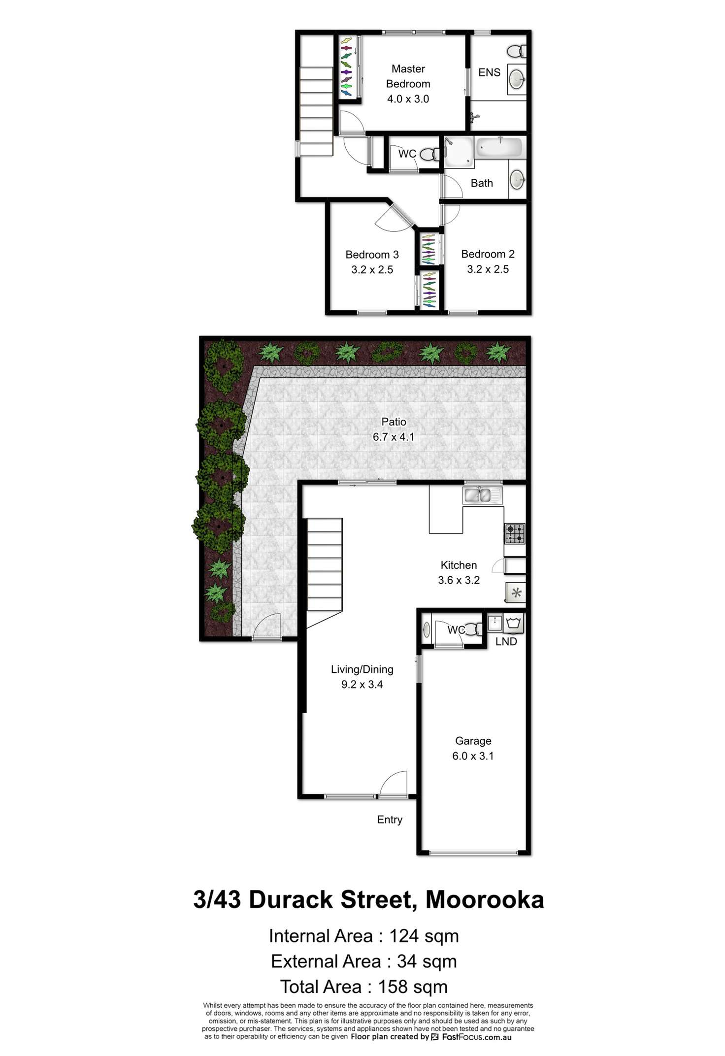 Floorplan of Homely townhouse listing, 3/43 Durack Street, Moorooka QLD 4105