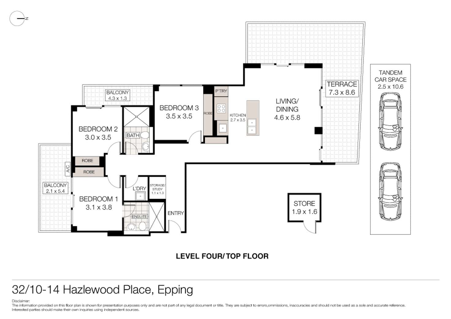 Floorplan of Homely unit listing, 32/10-14 Hazlewood Place, Epping NSW 2121