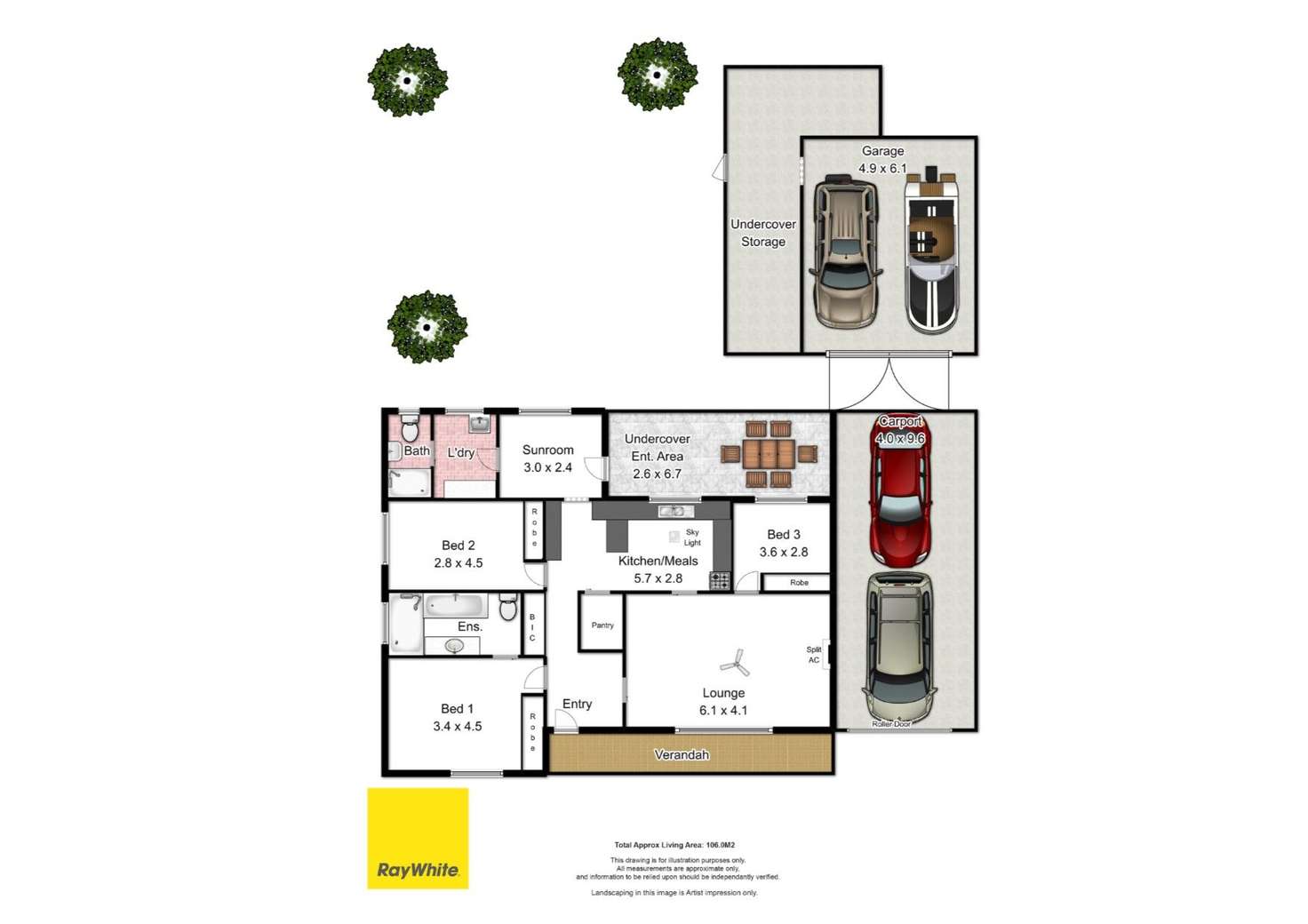 Floorplan of Homely house listing, 5 Polden Street, Aldinga Beach SA 5173