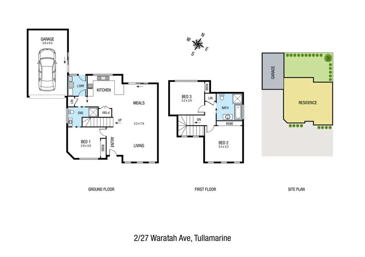 Floorplan of Homely townhouse listing, 2/27 Waratah Avenue, Tullamarine VIC 3043