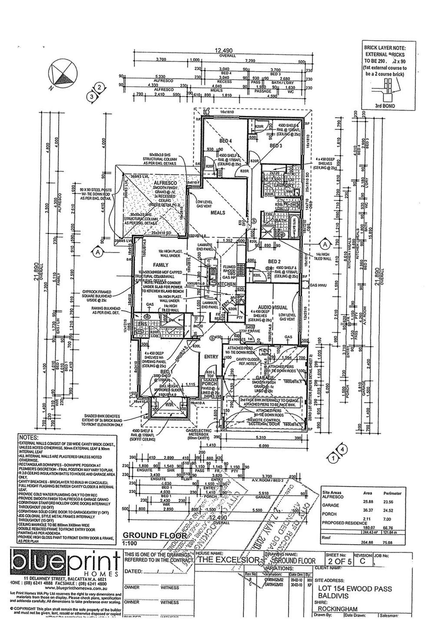 Floorplan of Homely house listing, 6 Ewood Pass, Baldivis WA 6171