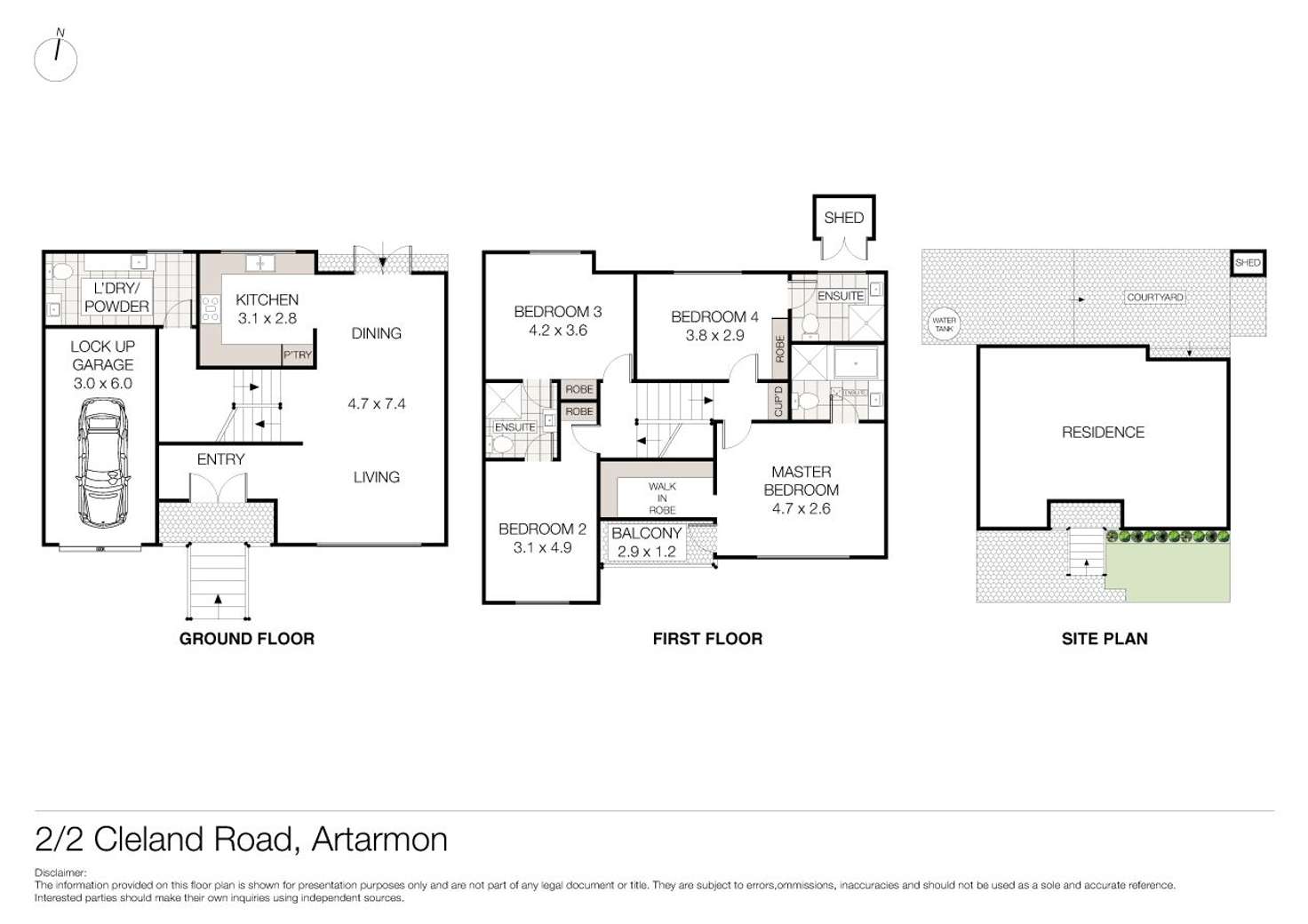 Floorplan of Homely townhouse listing, 2/2 Cleland Road, Artarmon NSW 2064