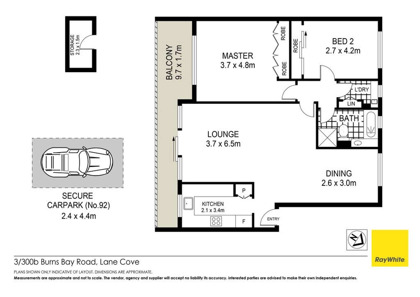 Floorplan of Homely apartment listing, 3/300B Burns Bay Road, Lane Cove NSW 2066