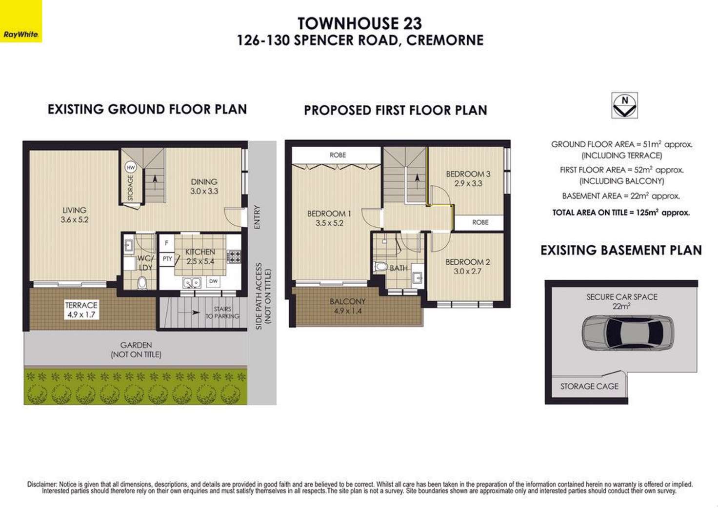 Floorplan of Homely townhouse listing, 23/126-130 Spencer Road, Cremorne NSW 2090