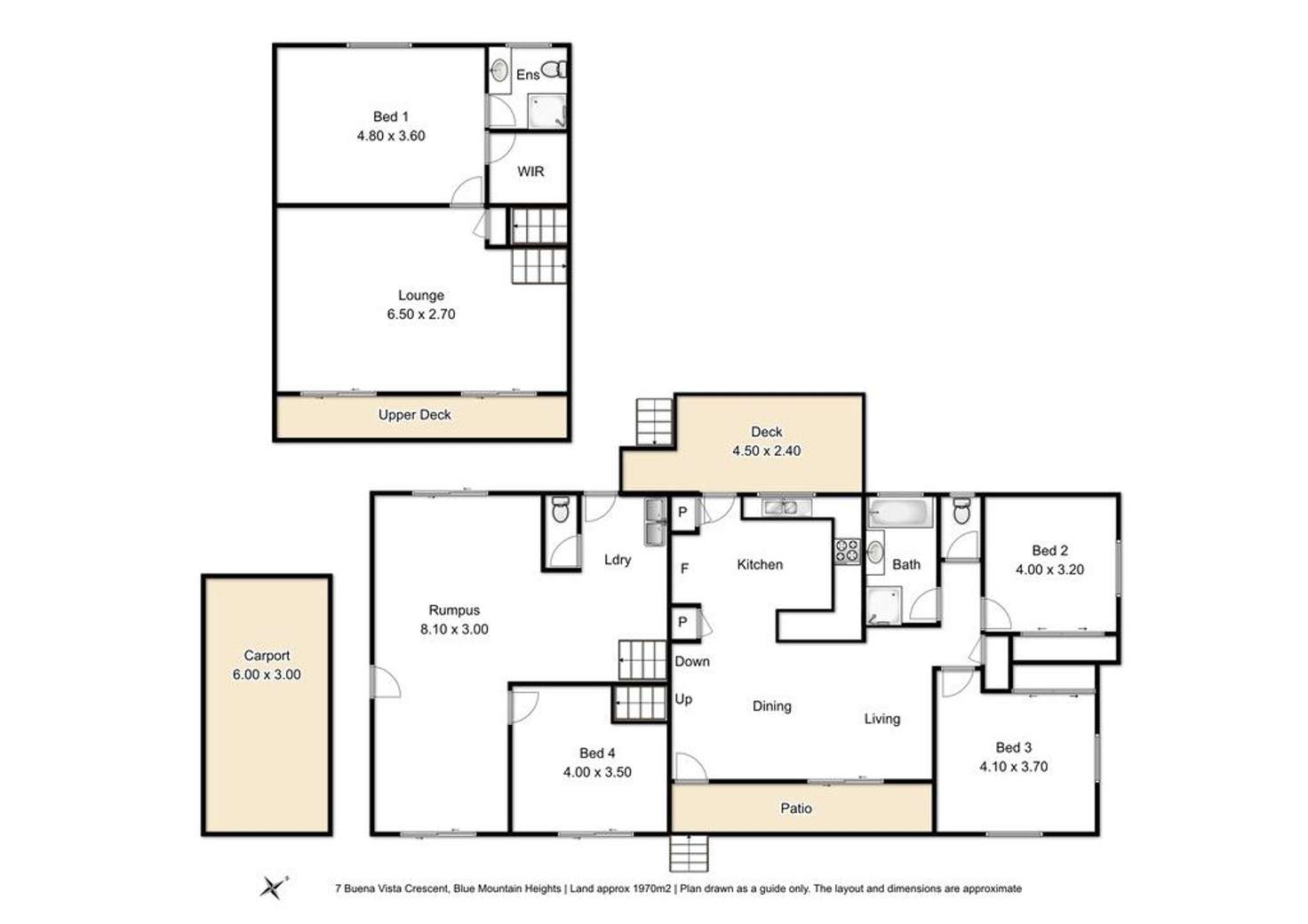 Floorplan of Homely house listing, 7 Buena Vista Crescent, Blue Mountain Heights QLD 4350