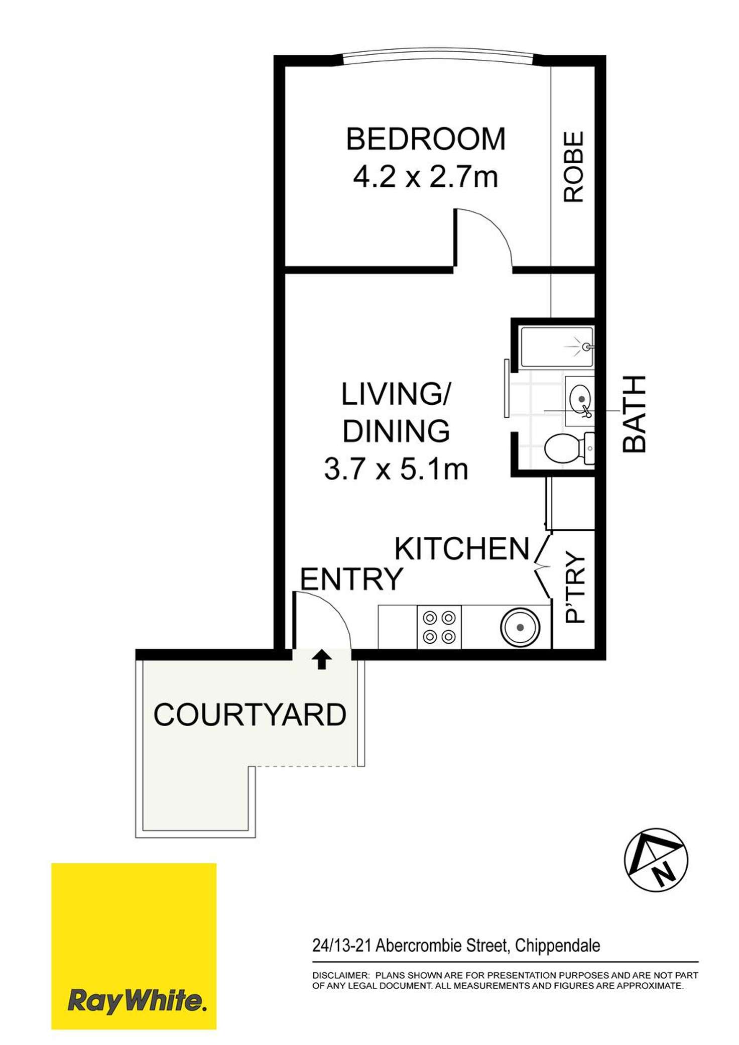 Floorplan of Homely apartment listing, 24/13-21 Abercrombie Street, Chippendale NSW 2008
