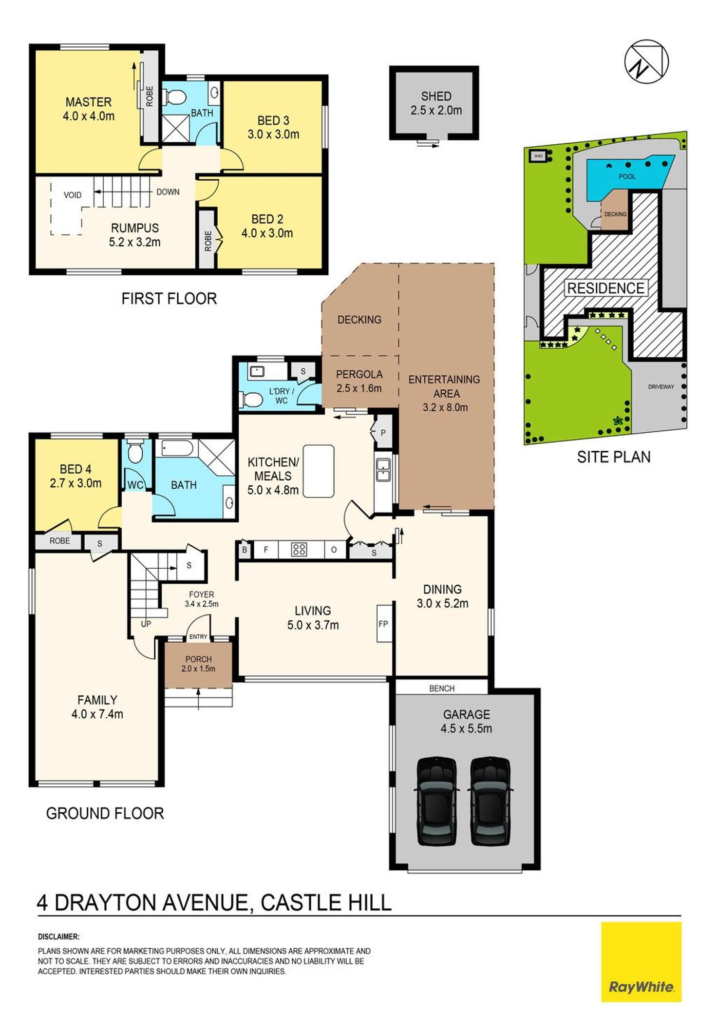 Floorplan of Homely house listing, 4 Drayton Avenue, Castle Hill NSW 2154