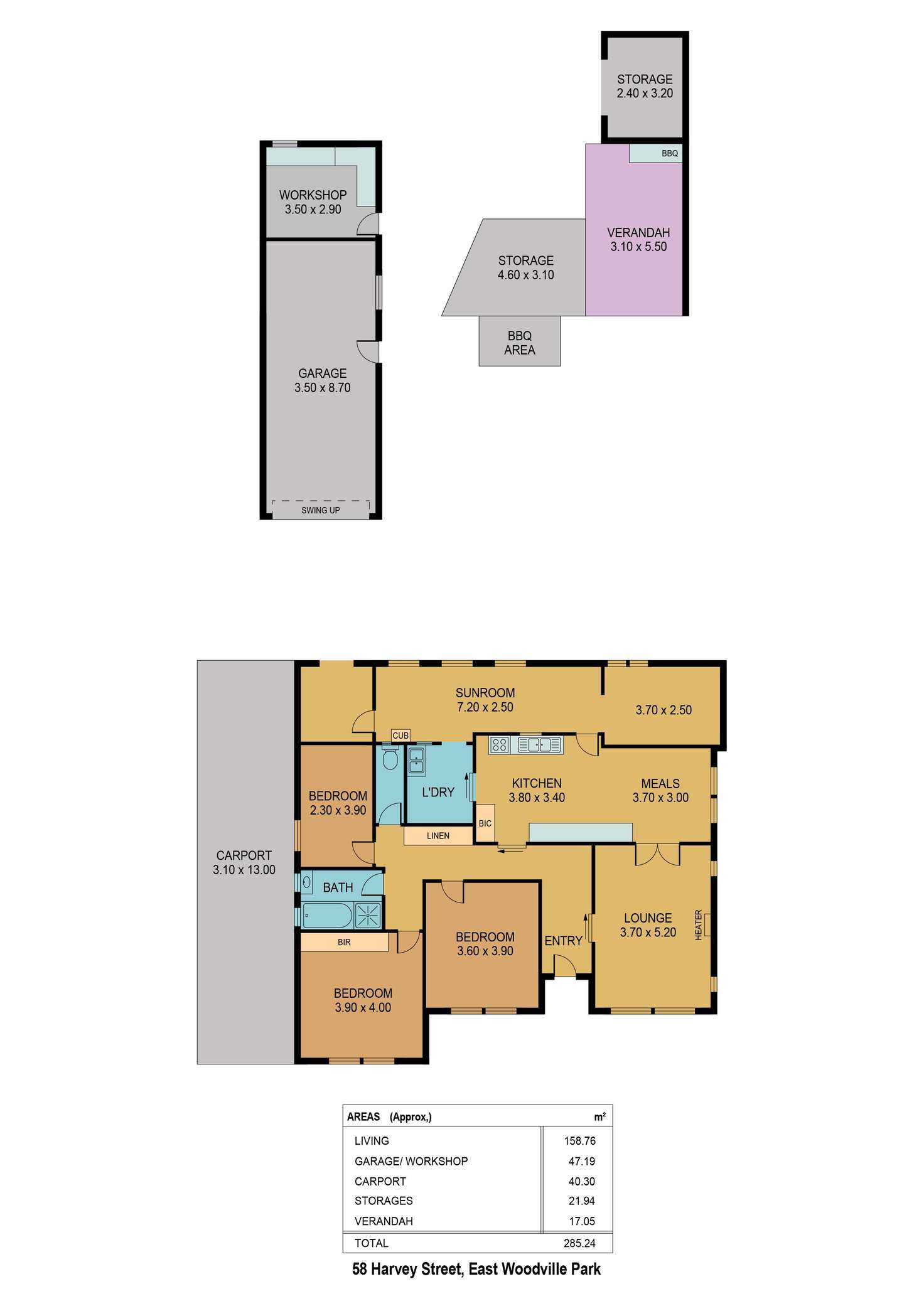 Floorplan of Homely house listing, 58 Harvey Street East, Woodville Park SA 5011
