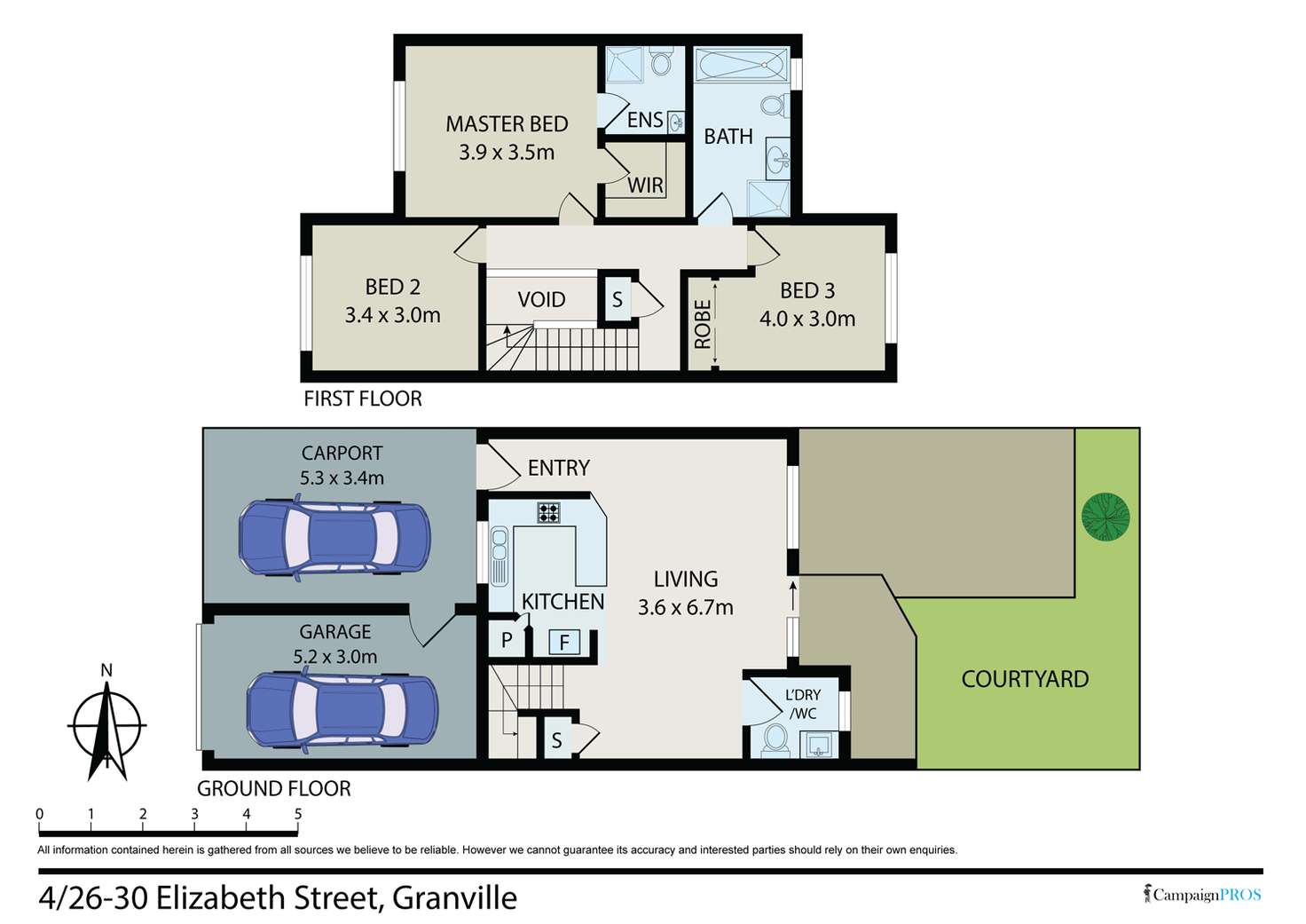 Floorplan of Homely townhouse listing, 4/26-30 Elizabeth Street, Granville NSW 2142