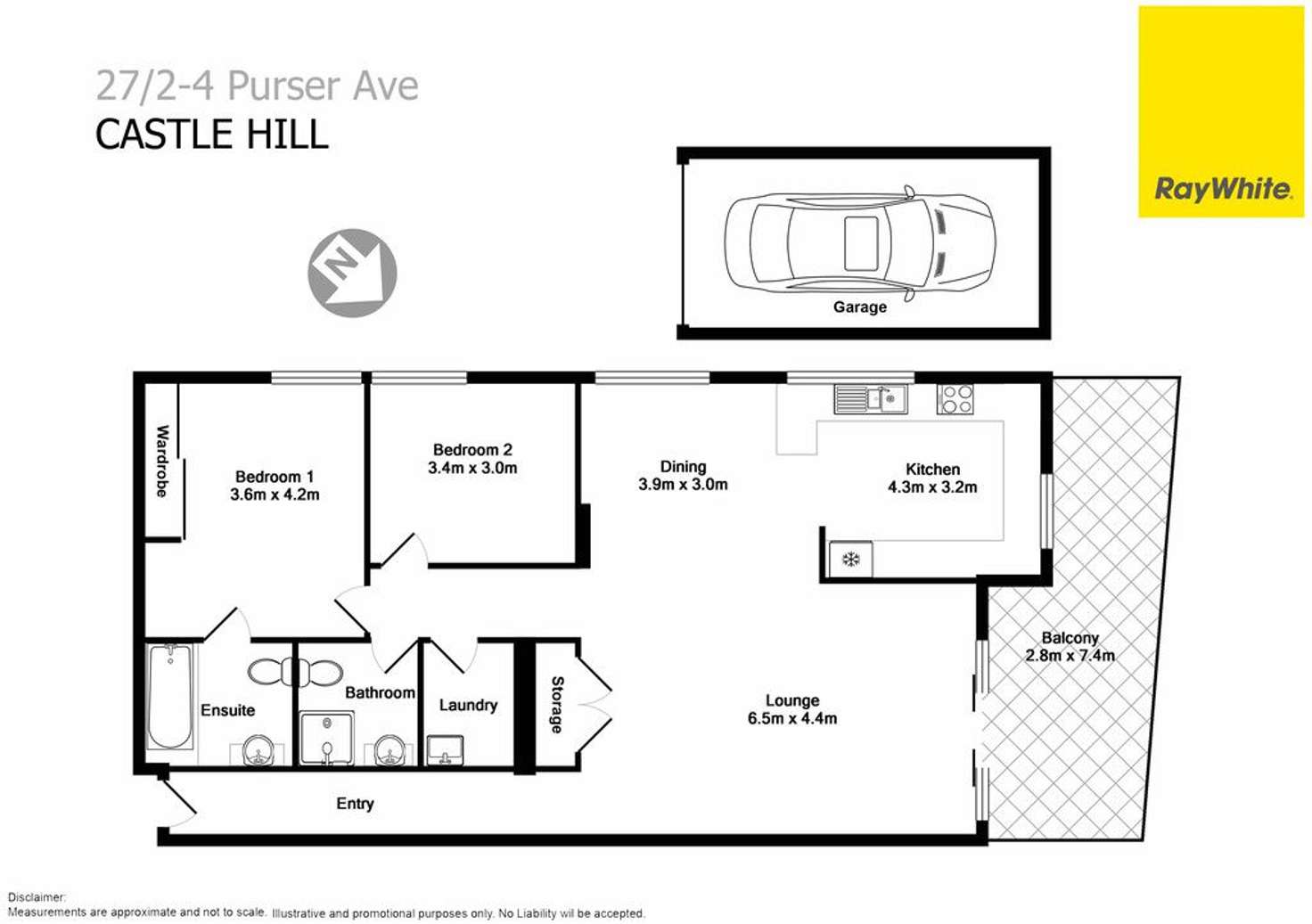 Floorplan of Homely unit listing, 27/2-4 Purser Avenue, Castle Hill NSW 2154