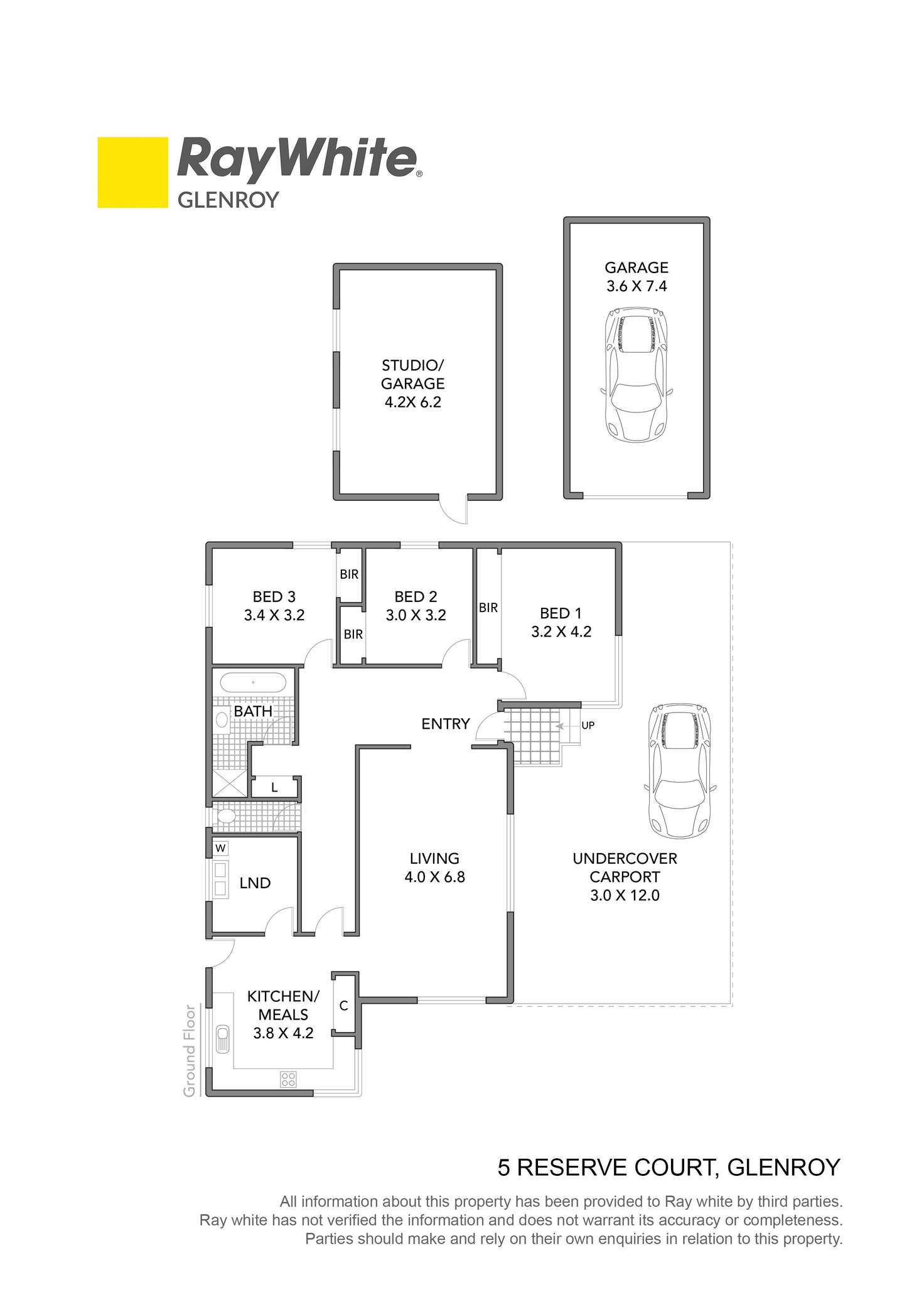 Floorplan of Homely house listing, 5 Reserve Court, Glenroy VIC 3046