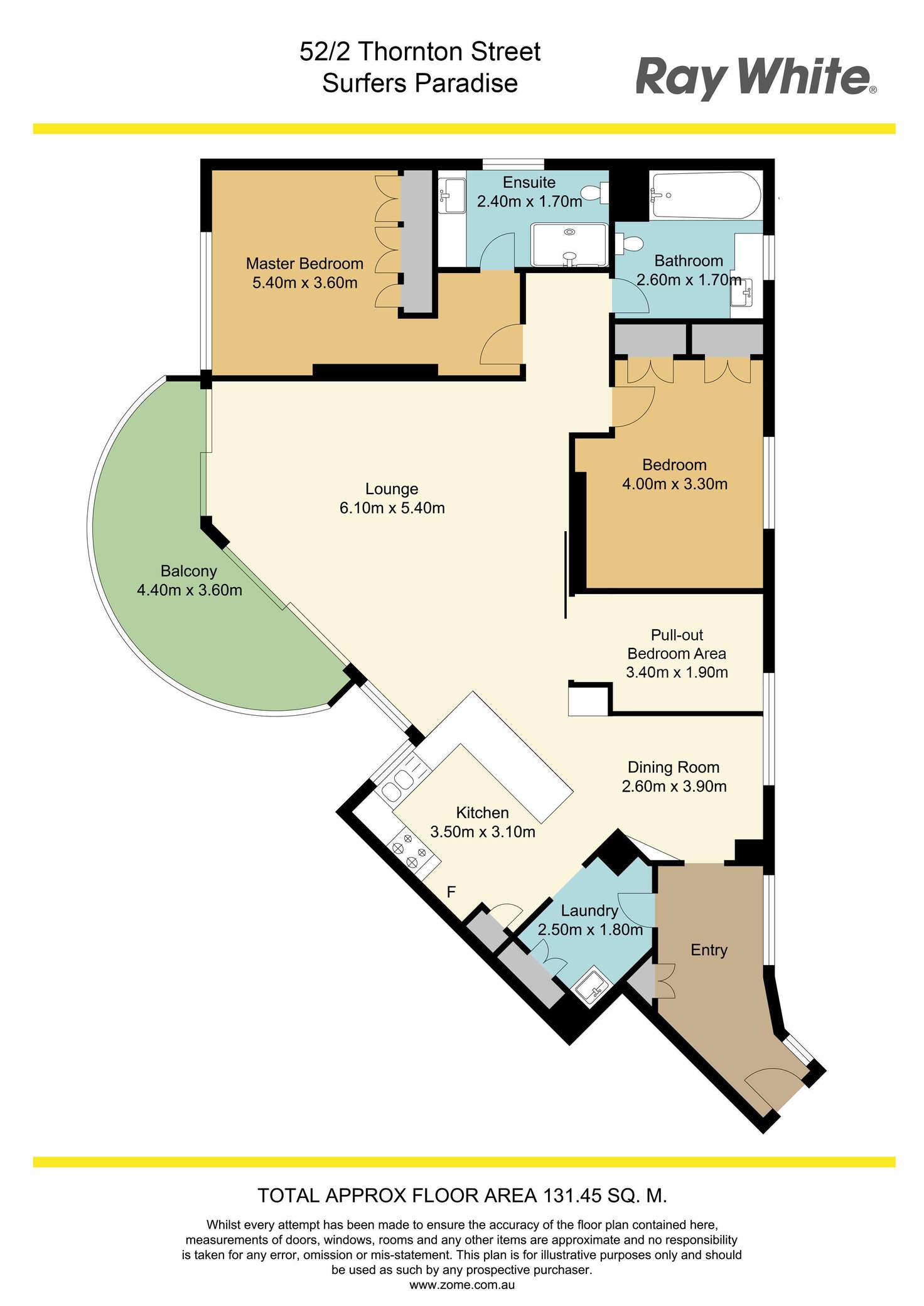 Floorplan of Homely unit listing, 52/4 Thornton Street, Surfers Paradise QLD 4217