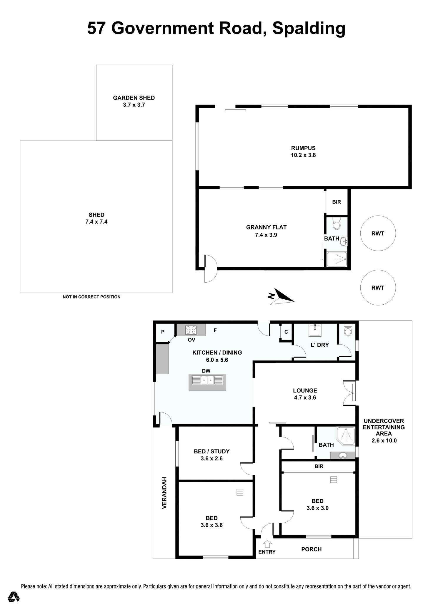 Floorplan of Homely house listing, 57 Government Road, Spalding SA 5454