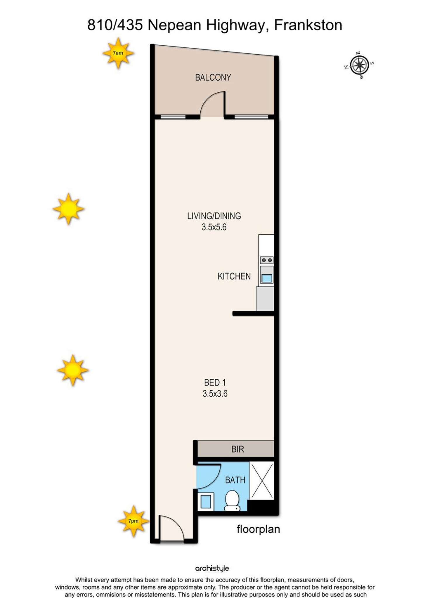 Floorplan of Homely apartment listing, 810/435 Nepean Highway, Frankston VIC 3199