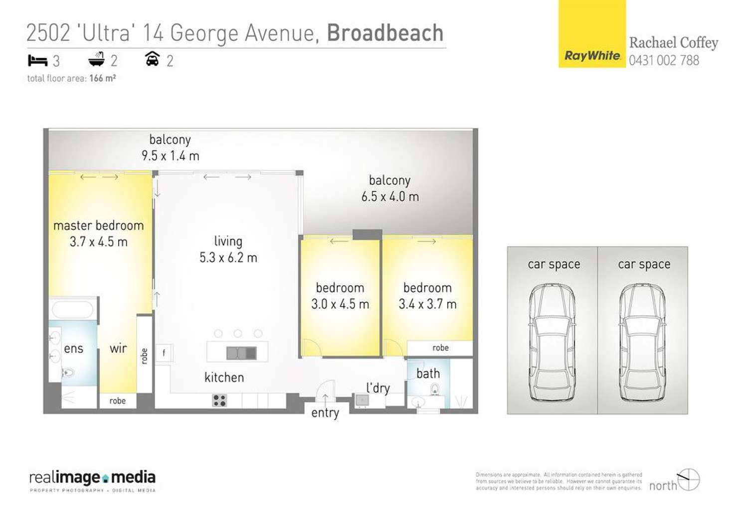 Floorplan of Homely apartment listing, 2502 'Ultra' 14 George Avenue, Broadbeach QLD 4218