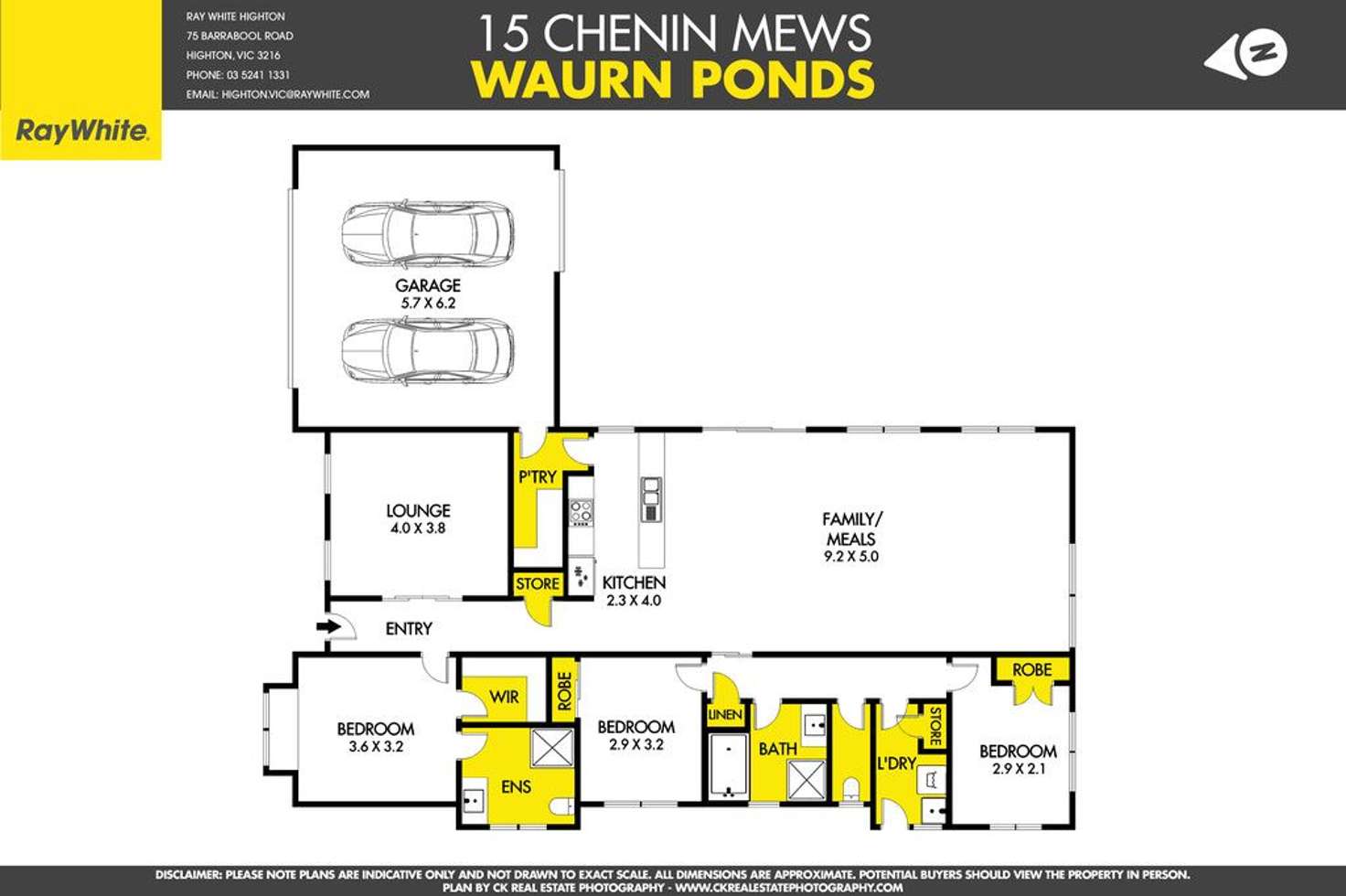 Floorplan of Homely house listing, 15 Chenin Mews, Waurn Ponds VIC 3216