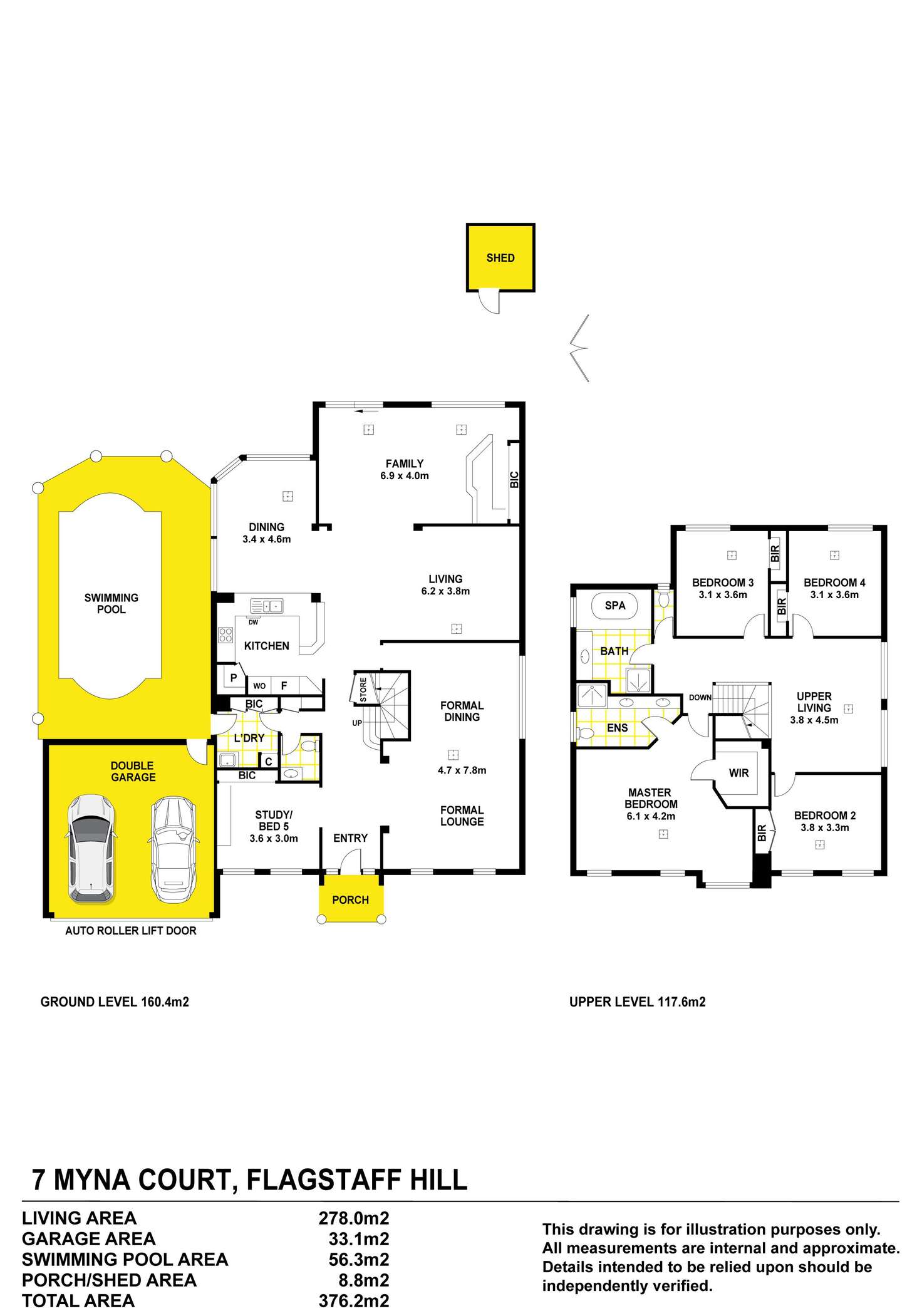 Floorplan of Homely house listing, 7 Myna Court, Flagstaff Hill SA 5159
