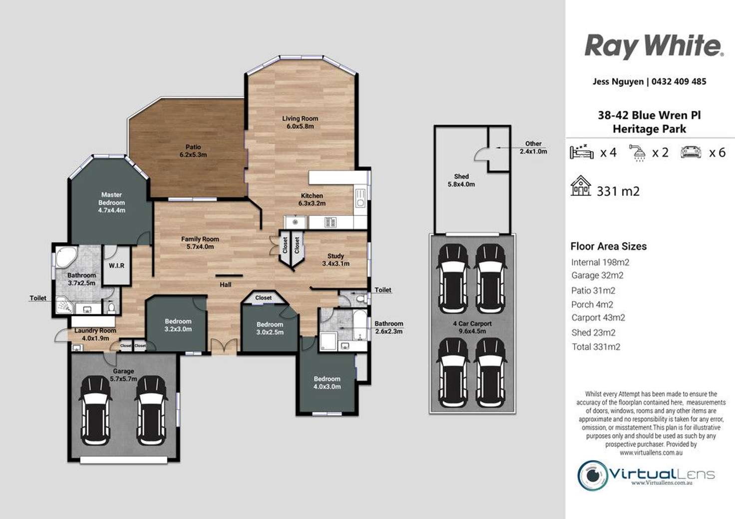Floorplan of Homely house listing, 38-42 Blue Wren Place, Heritage Park QLD 4118