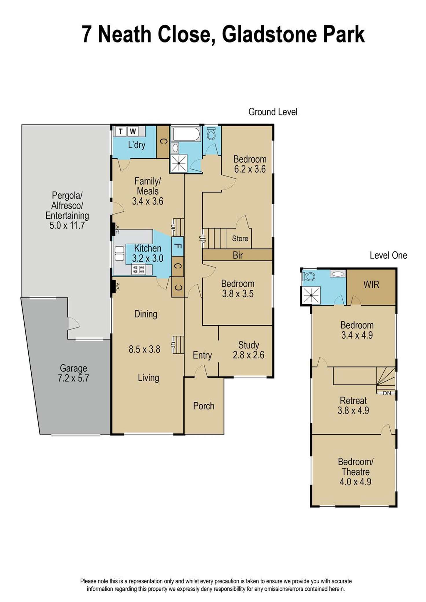 Floorplan of Homely house listing, 7 Neath Close, Gladstone Park VIC 3043