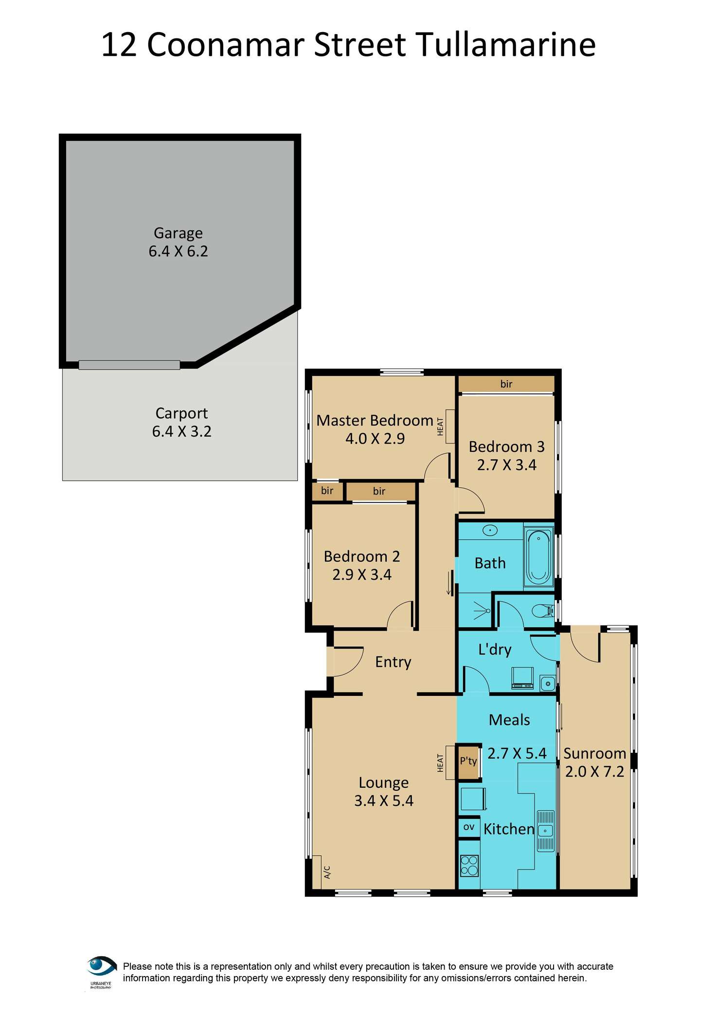 Floorplan of Homely house listing, 12 Coonamar Street, Tullamarine VIC 3043