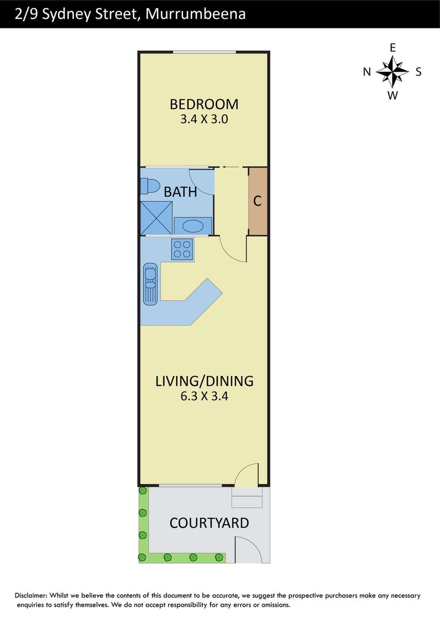 Floorplan of Homely unit listing, 2/9 Sydney Street, Murrumbeena VIC 3163