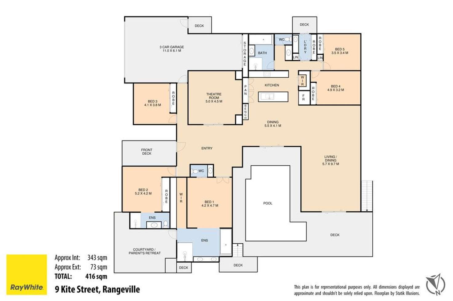 Floorplan of Homely house listing, 9 Kite Street, Rangeville QLD 4350