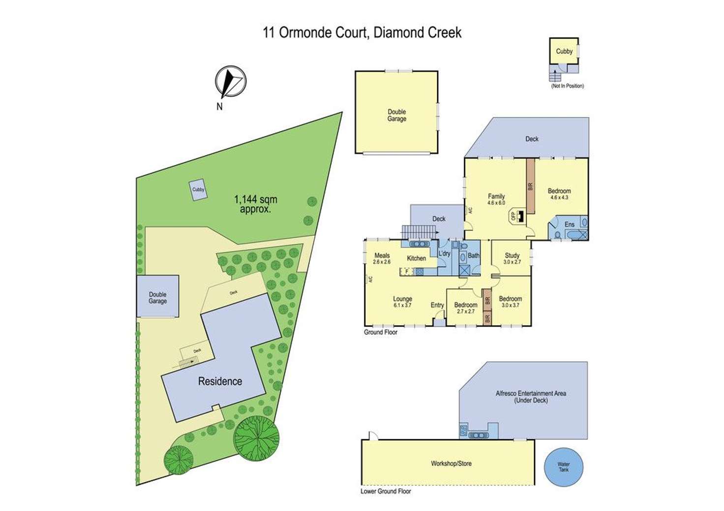 Floorplan of Homely house listing, 11 Ormonde Court, Diamond Creek VIC 3089
