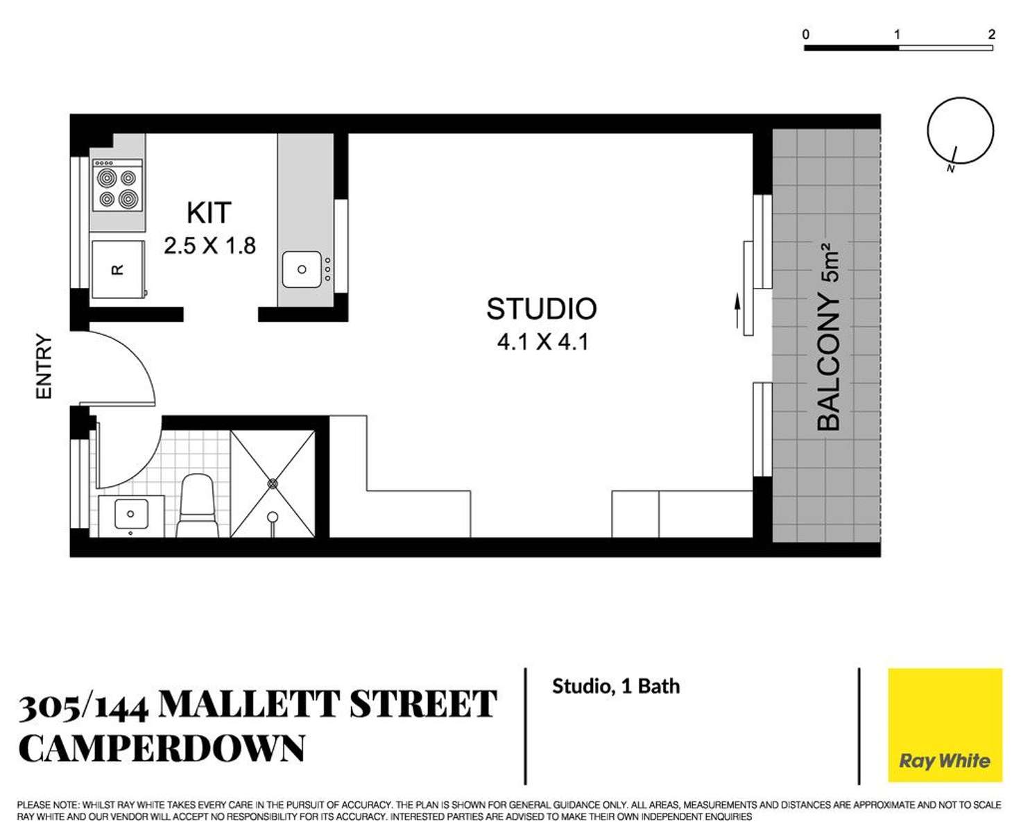 Floorplan of Homely apartment listing, 305/144 Mallett Street, Camperdown NSW 2050